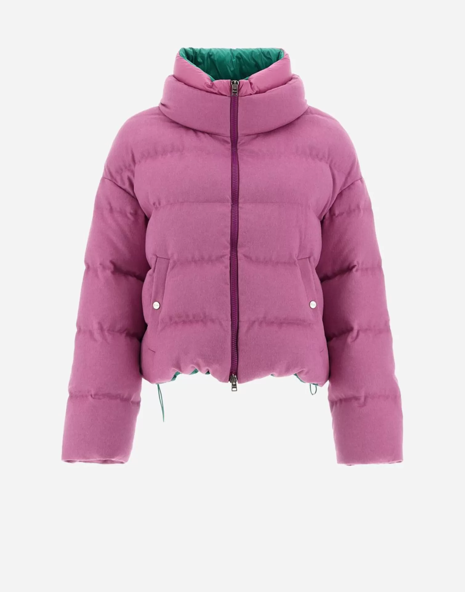 Herno Bomber Cashmere E Seta Pervinca New
