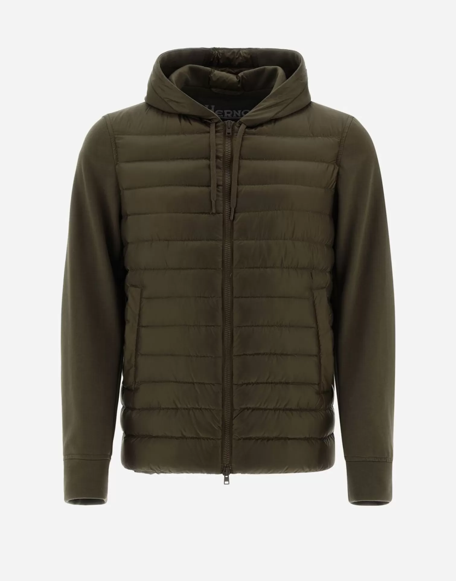 Herno Bomber In Nylon Ultralight E Felpa Militare New