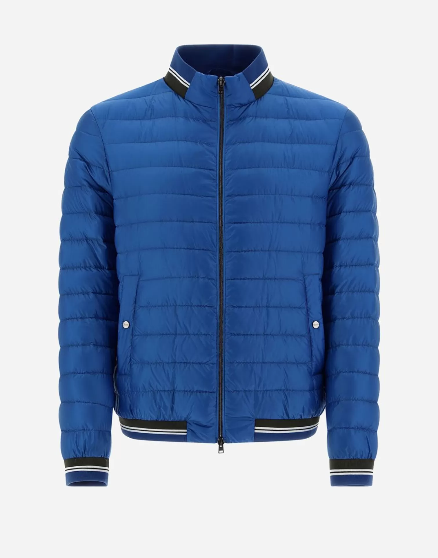 Herno Bomber In Nylon Ultralight E Maglia Turchese Outlet