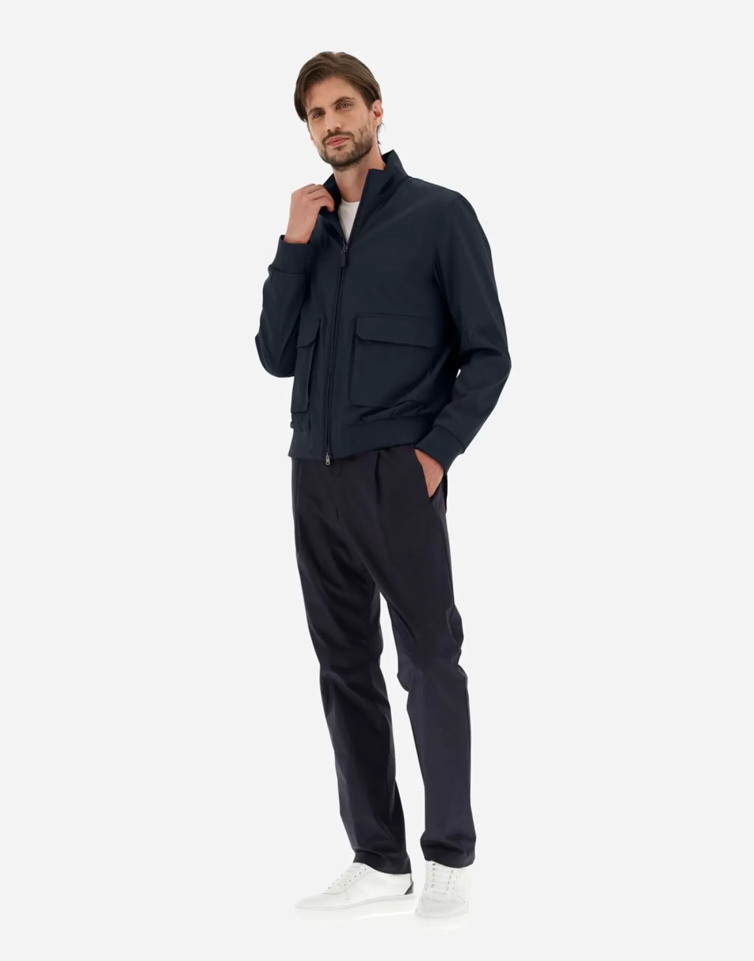 Herno Bomber In T-Way Blu Clearance