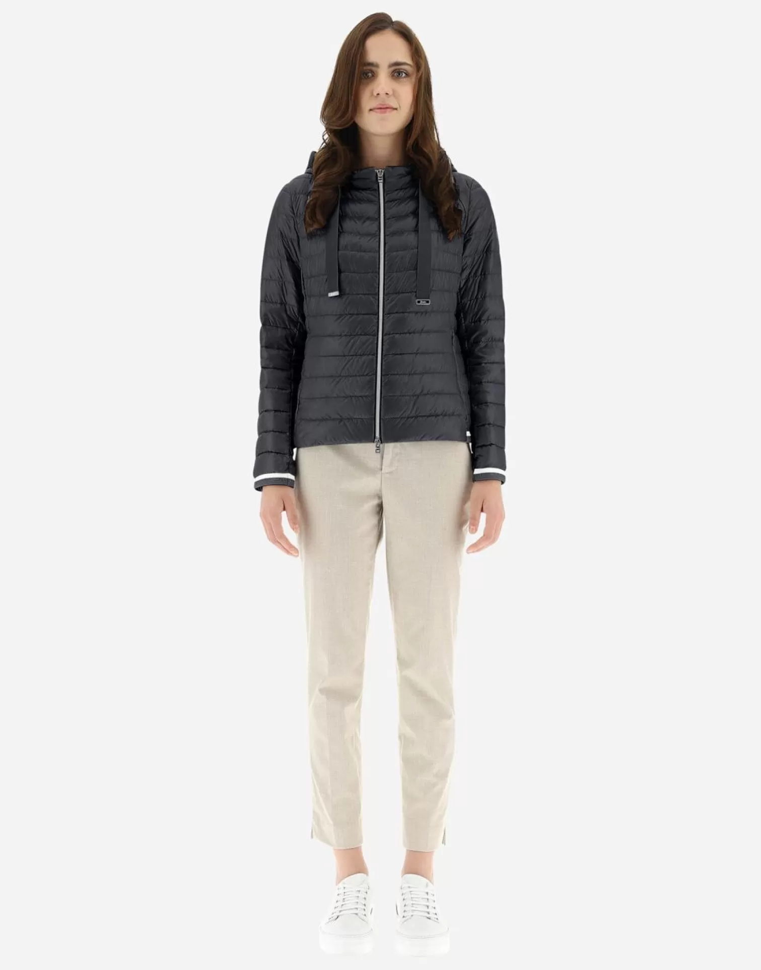 Herno Bomber Nylon Ultralight Con Maglia Lurex Nero Cheap