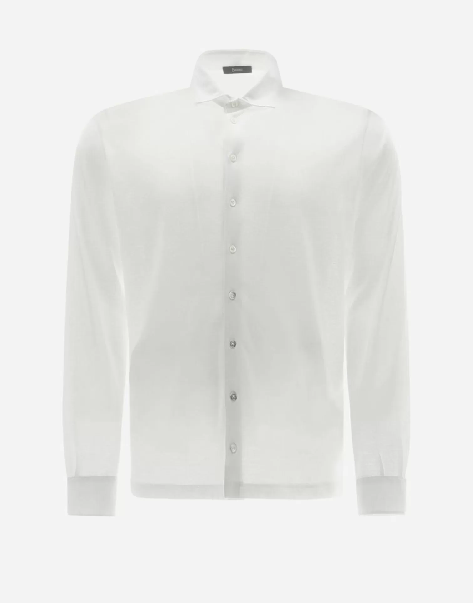 Herno Camicia In Jersey Crepe Bianco New