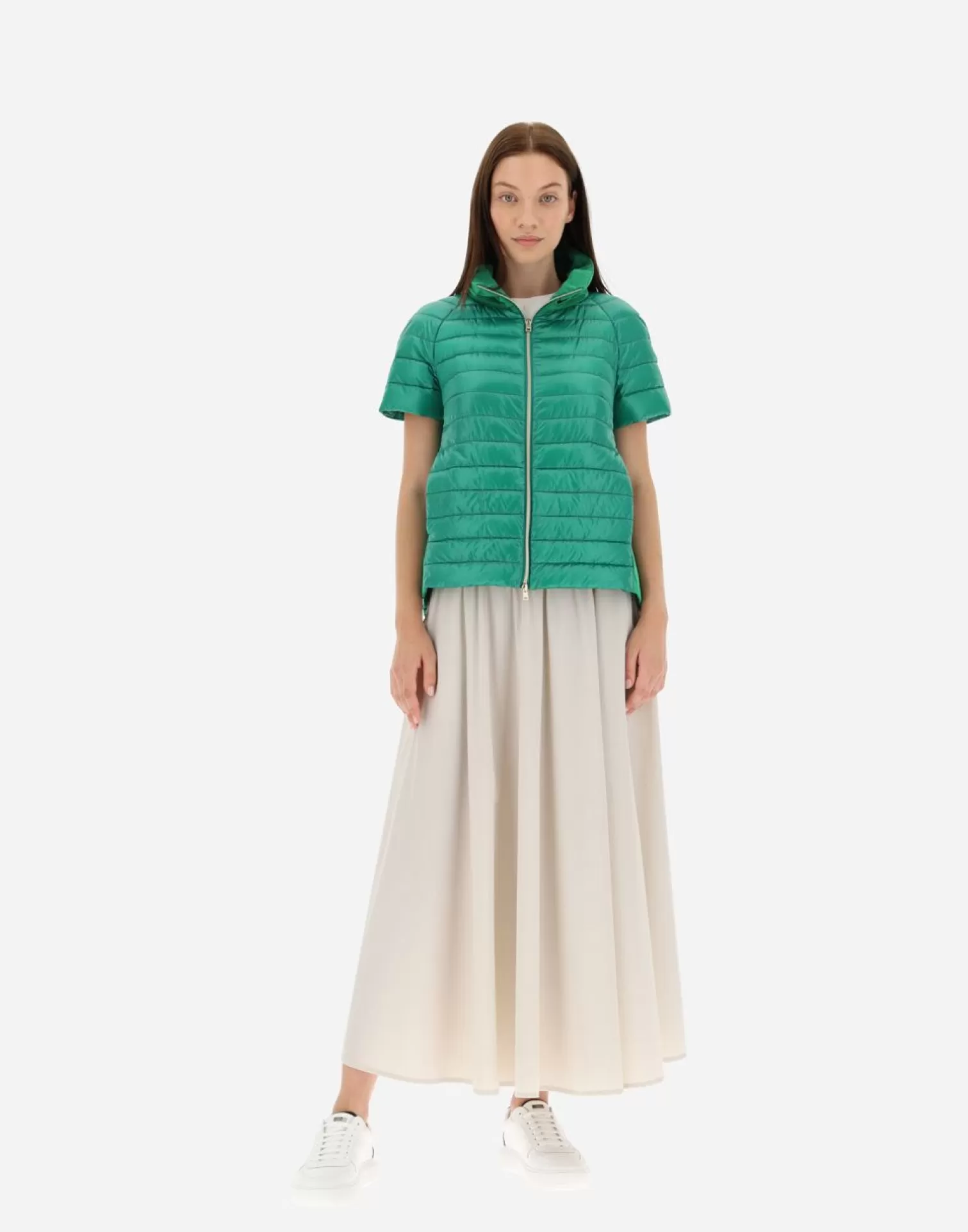 Herno Cappa In Nylon Ultralight E New Techno Taffeta' Verde Acceso Fashion