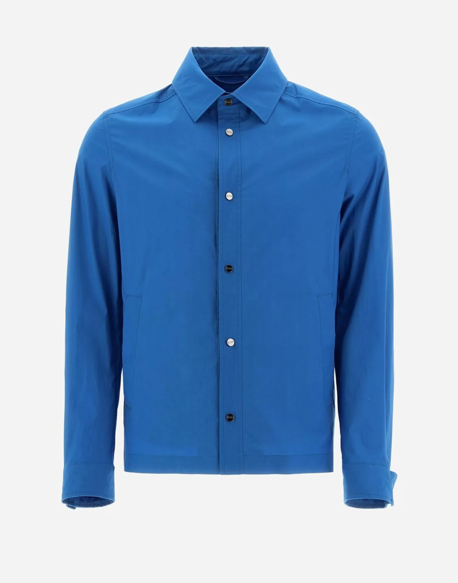 Herno Field Jacket In Light Cotton Stretch Turchese Outlet