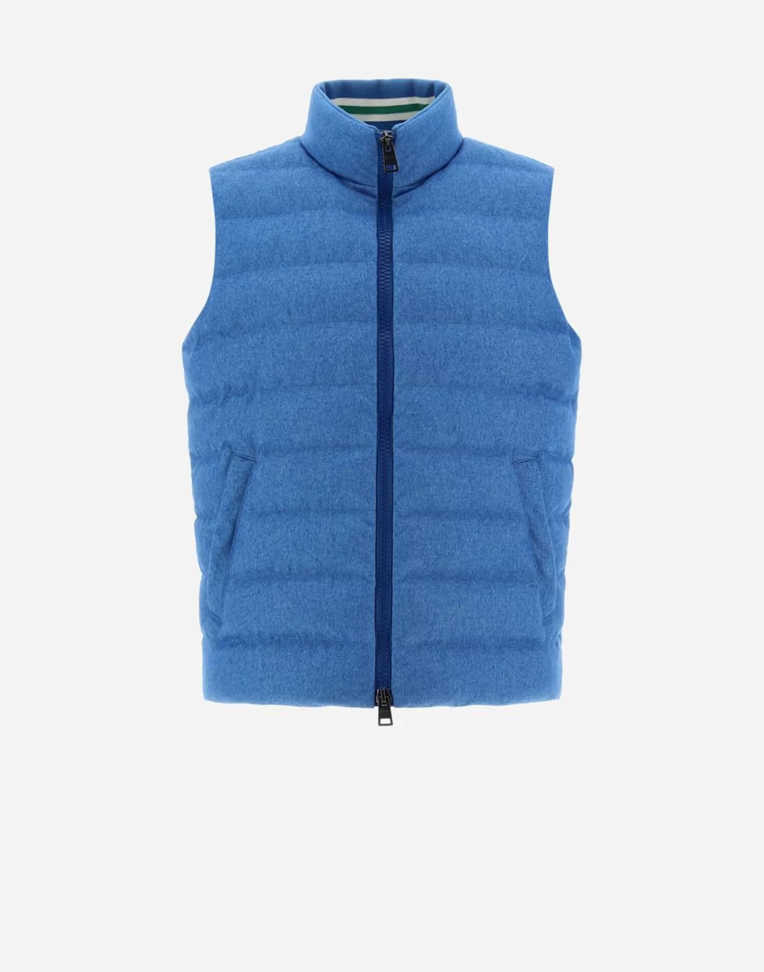 Herno Gilet In Cashmere E Seta Turchese Fashion