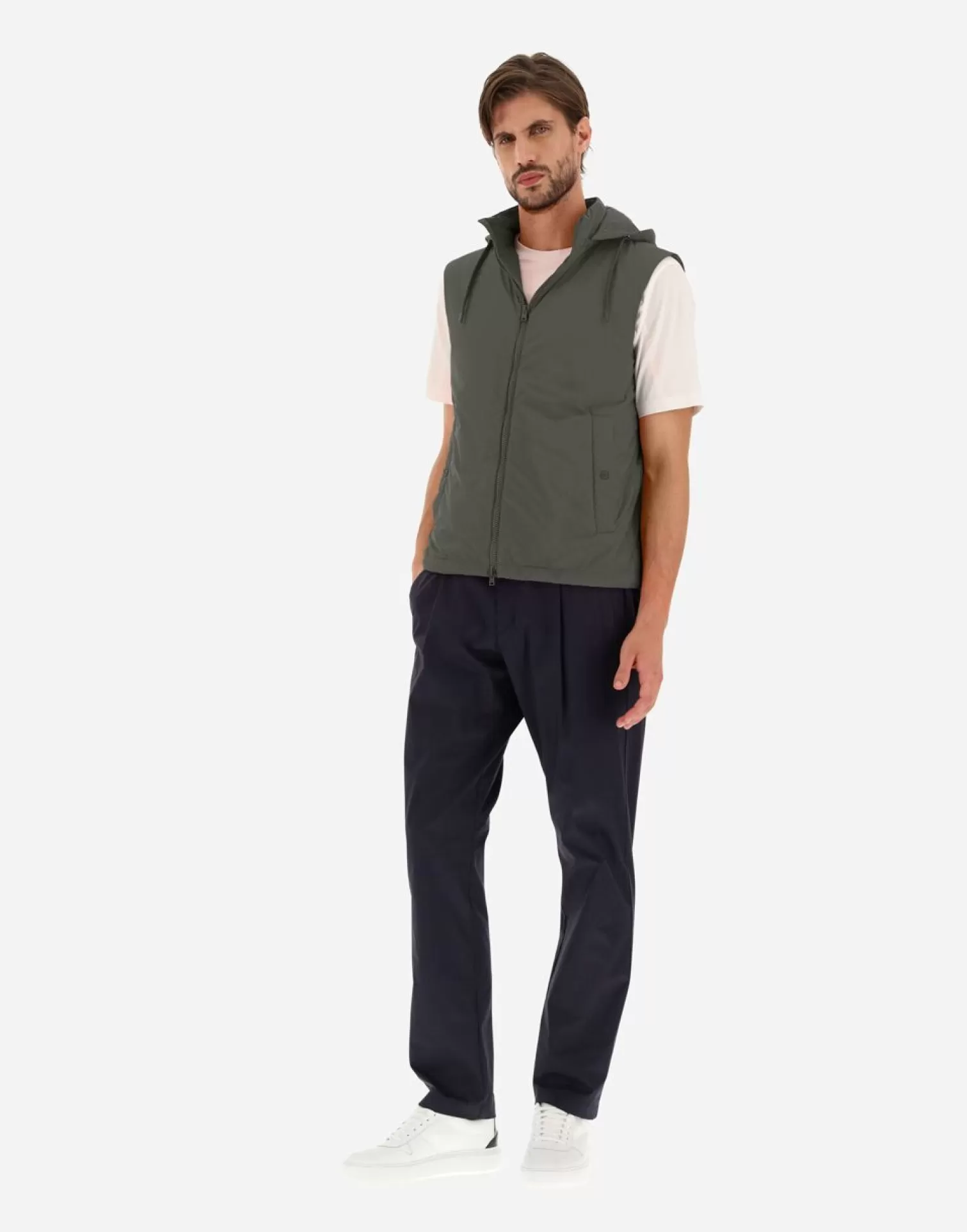 Herno Gilet In Nuage Militare Clearance