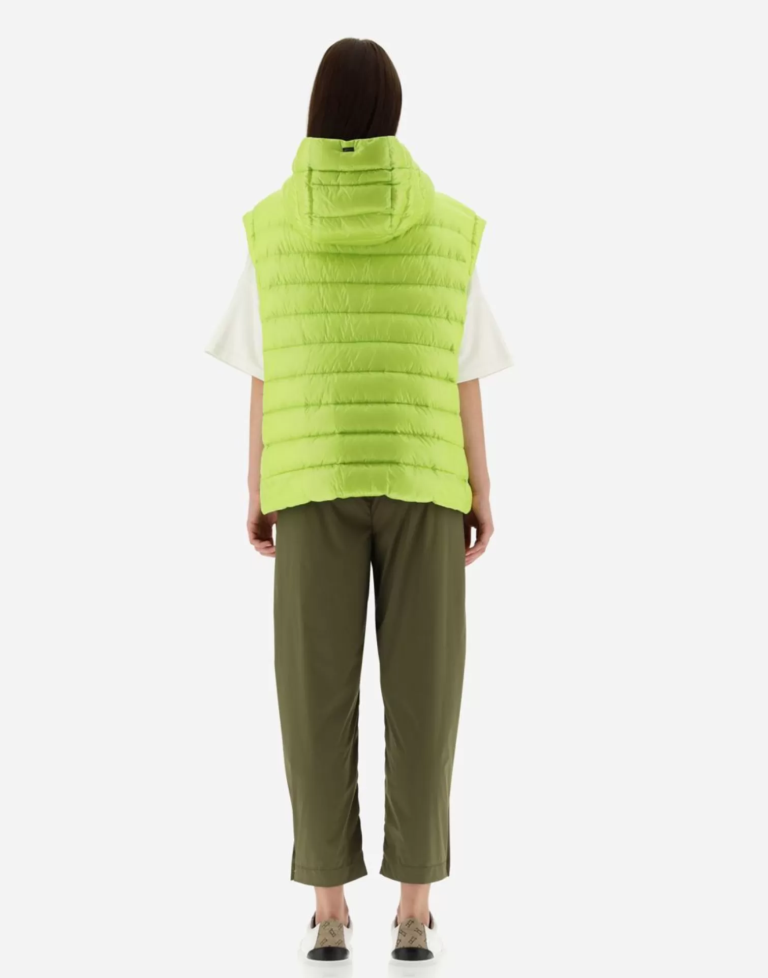 Herno Gilet In Nylon Ultralight Giallo Fluo Outlet