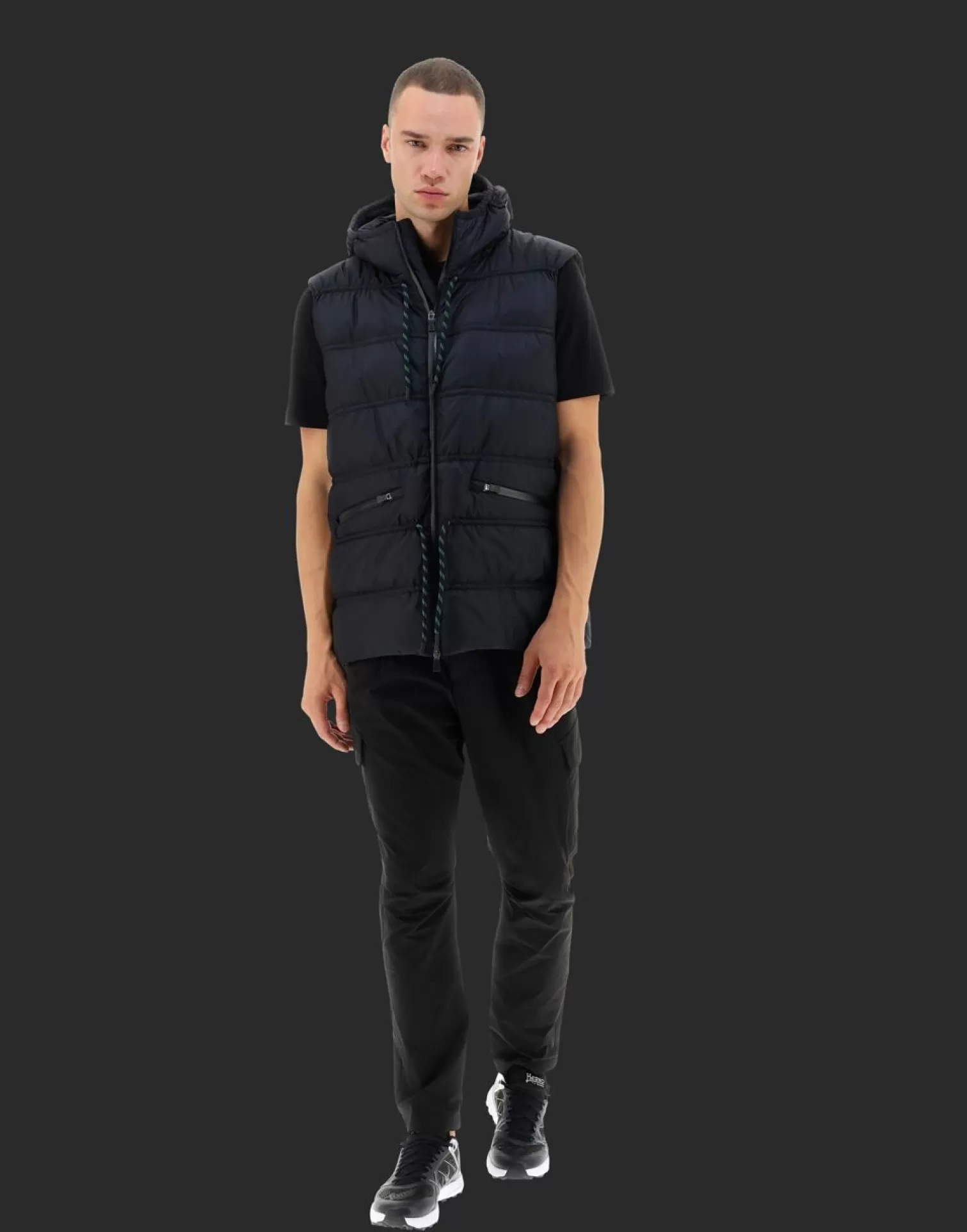 Herno Gilet Laminar In Skydive Nero Cheap