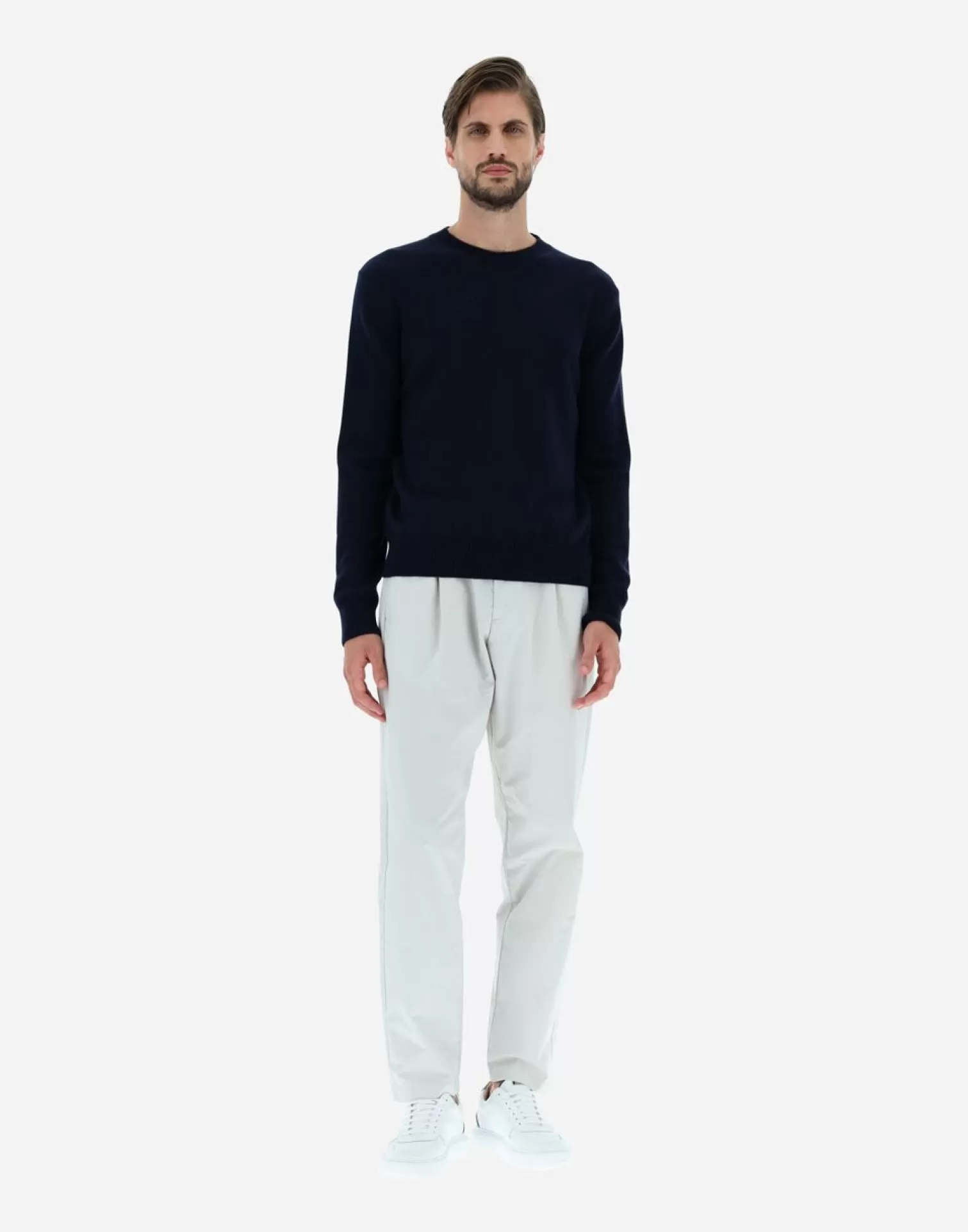 Herno Maglia In Eternity Cashmere Blu Navy Flash Sale