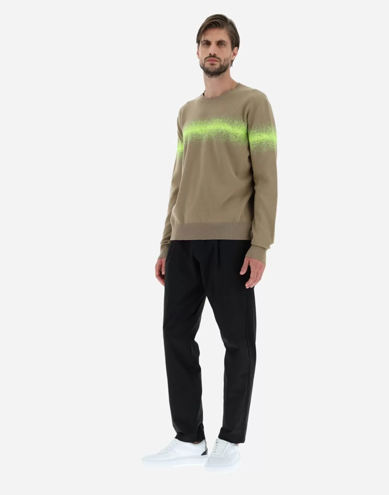 Herno Maglia In Spray Knit Cammello Outlet