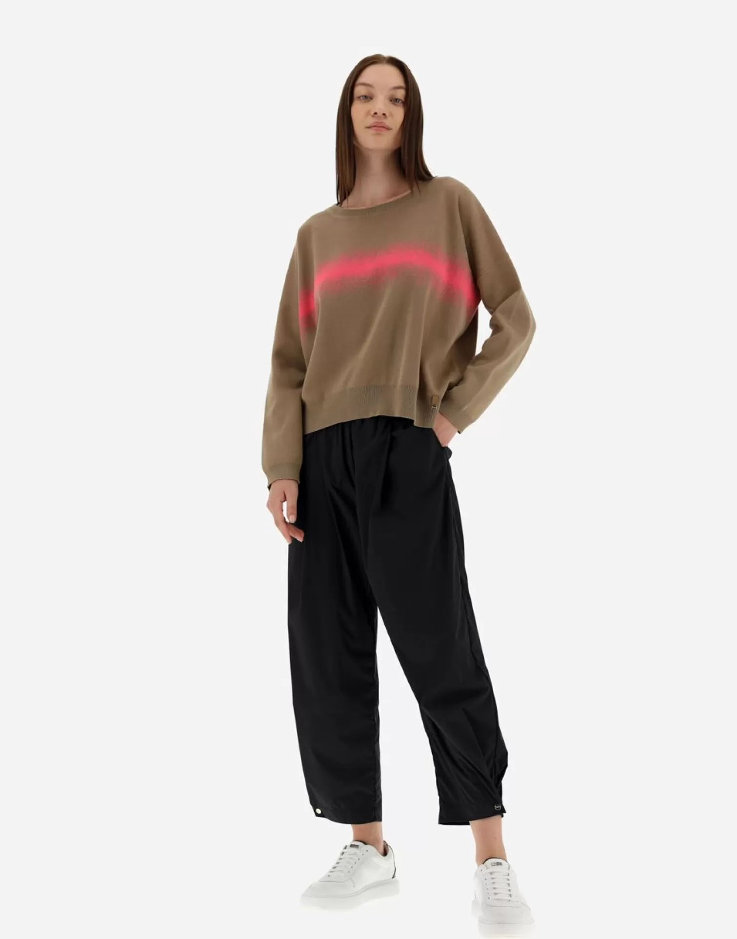 Herno Maglia In Spray Knit Cammello Shop