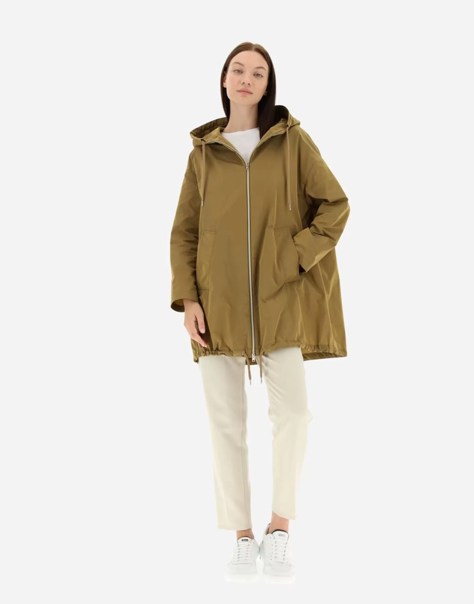 Herno Parka In New Techno Taffeta' Sabbia New
