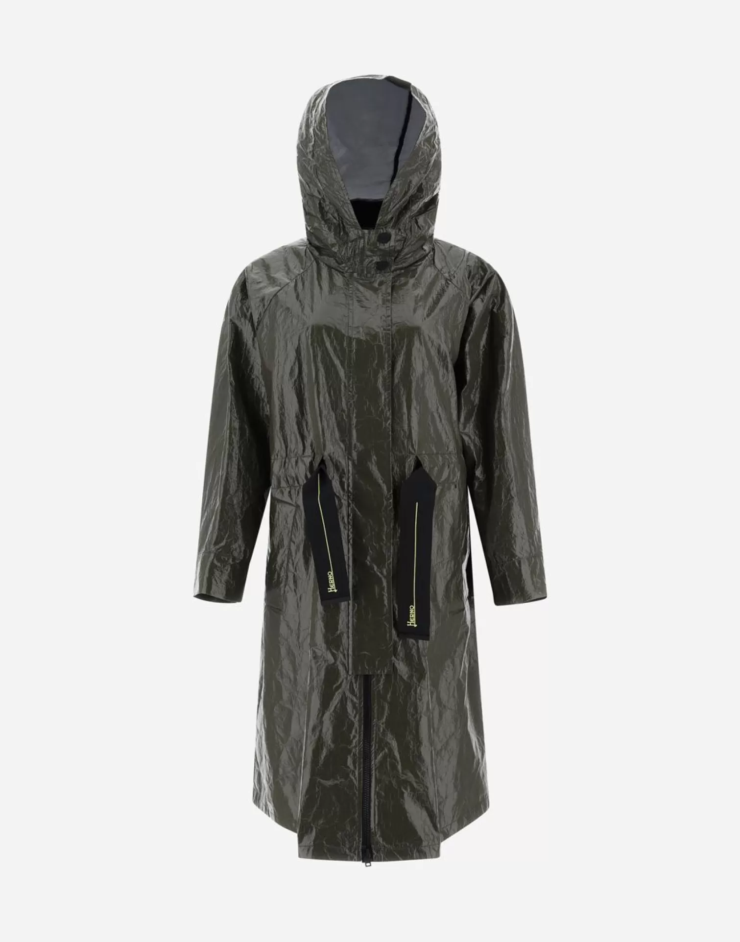 Herno Parka In Techno Paper Militare Chiaro Best