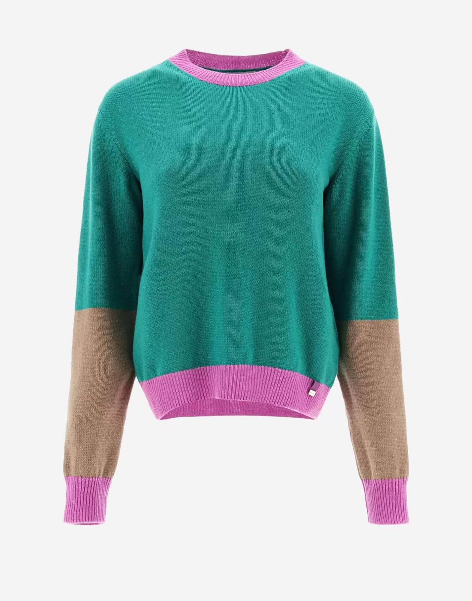 Herno Pullover In Cashmere Cloud Verde Acceso Clearance