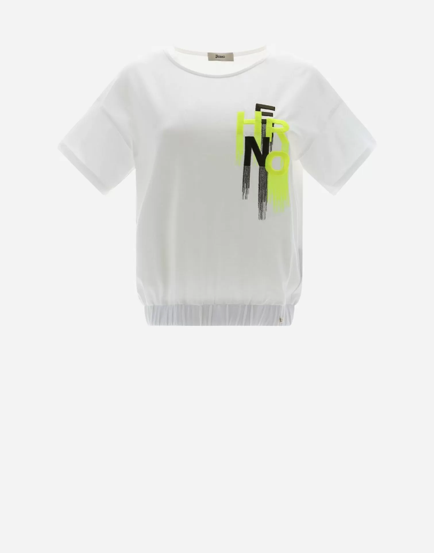 Herno T-Shirt In Interlock Jersey Con Ricamo Bianco Store