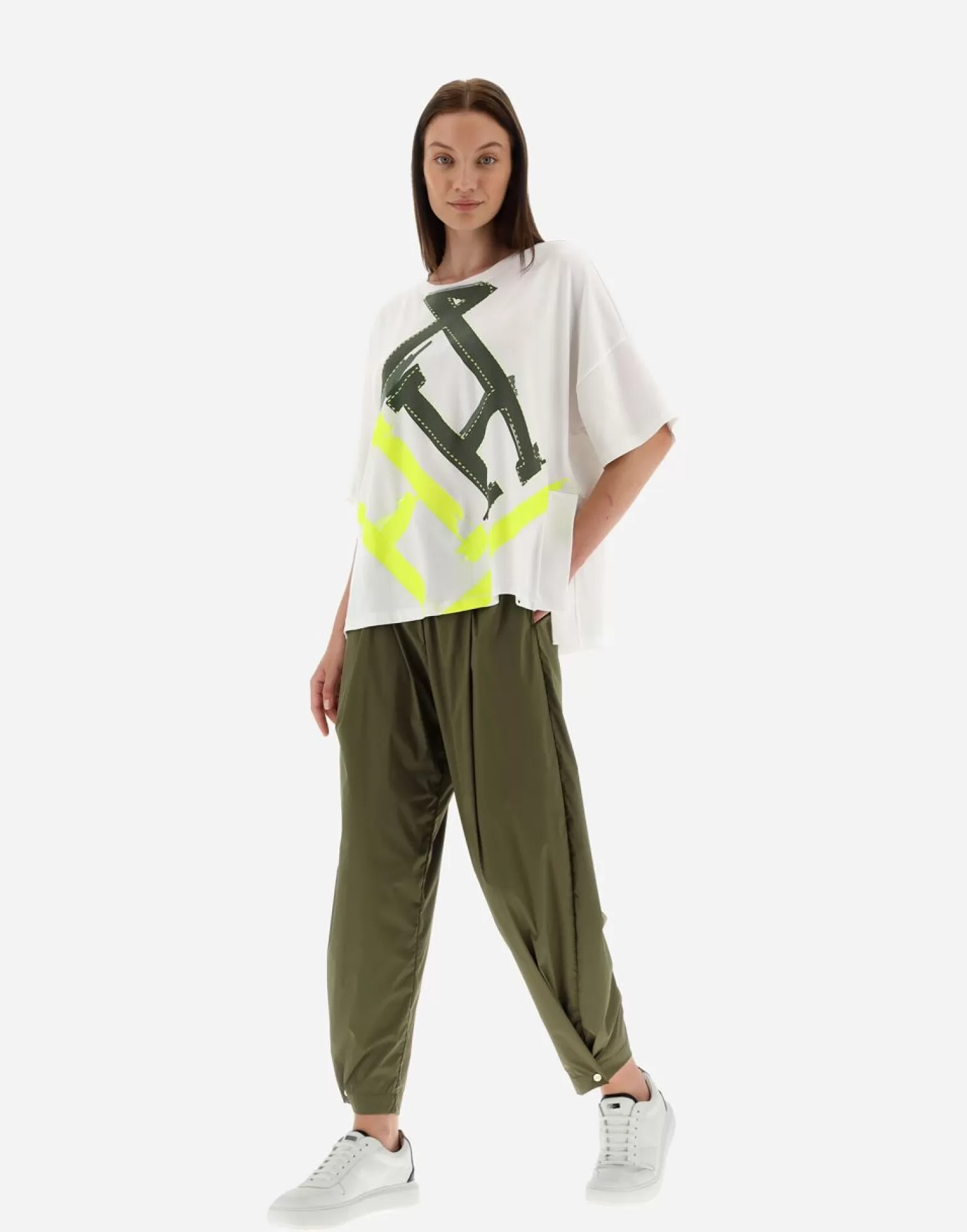 Herno T-Shirt In Interlock Jersey Con Stampa Bianco Best Sale