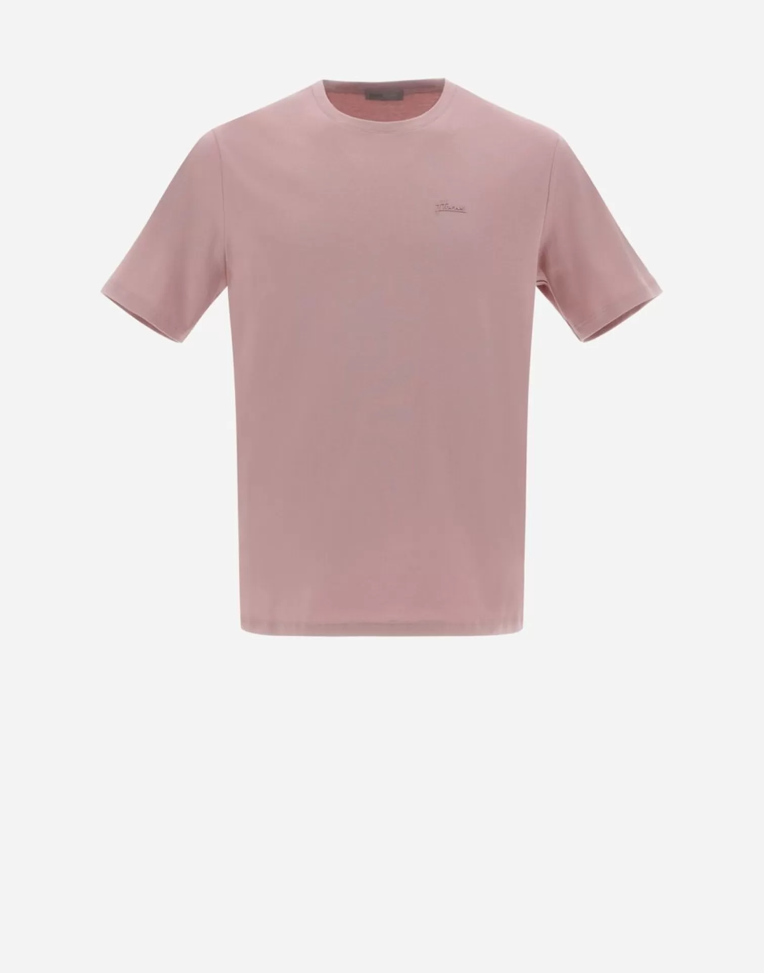 Herno T-Shirt Resort In Basic Cotton Rosa Best